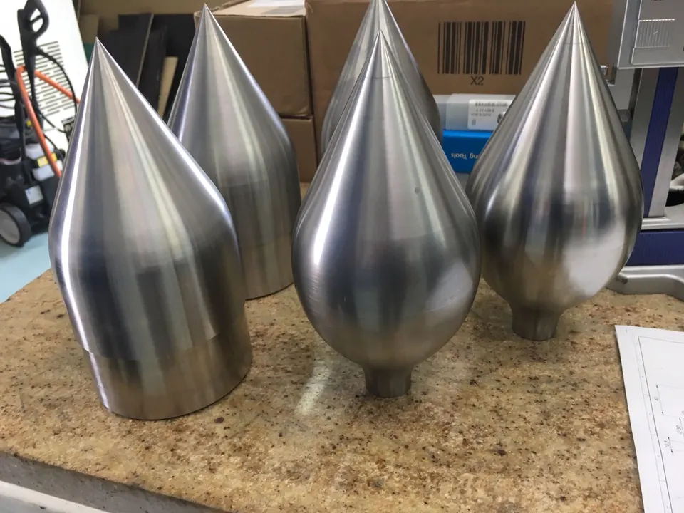 CNC-turned conical steel parts