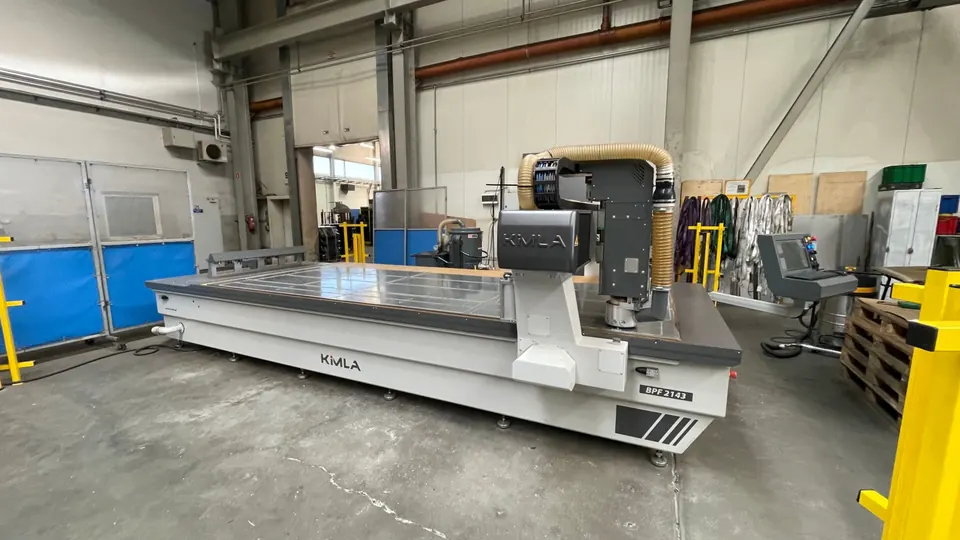 Kimla BPF 2143 CNC router for cutting HPL boards
